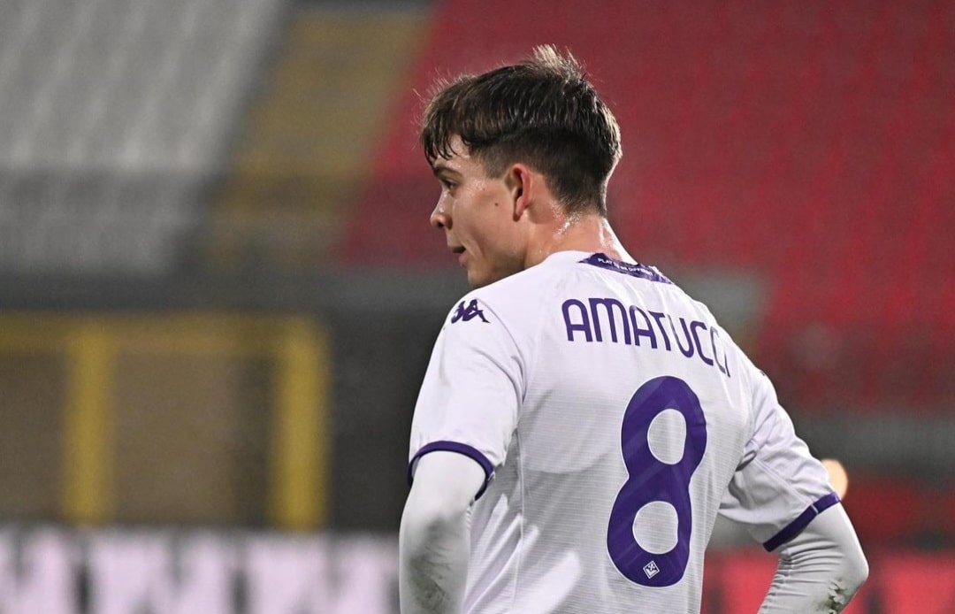 Lorenzo Amatucci Acf Fiorentina U19 Celebrates 新闻传媒库存照片- 库存图片
